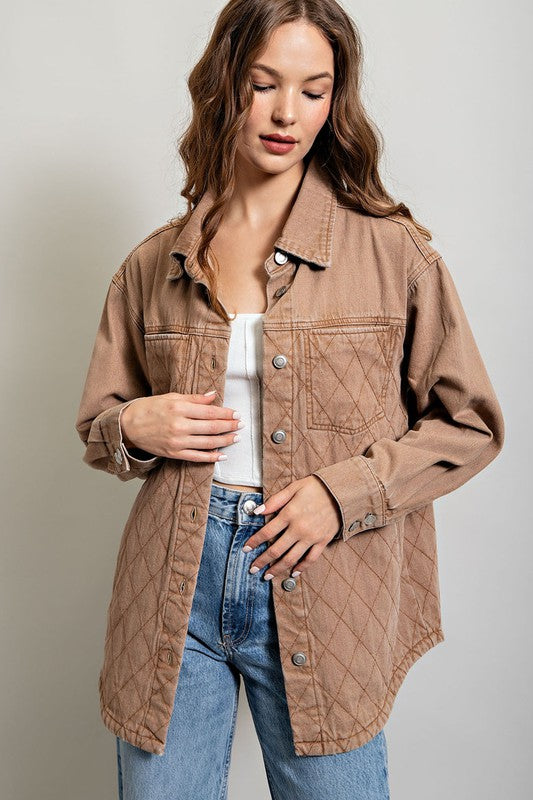 Quilted Button Down Jacket - lolaluxeshop