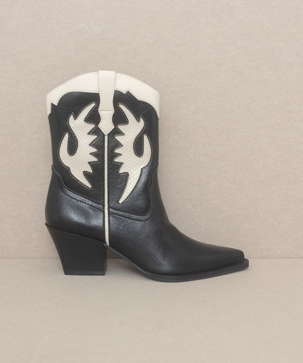 OASIS SOCIETY Houston - Layered Panel Cowboy Boots - lolaluxeshop