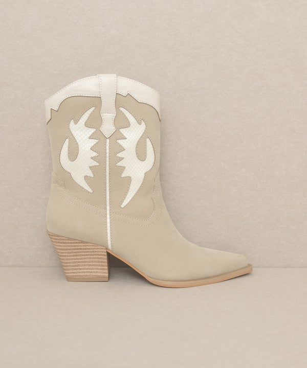 OASIS SOCIETY Houston - Layered Panel Cowboy Boots - lolaluxeshop