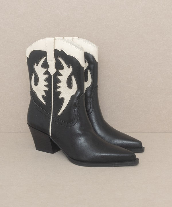 OASIS SOCIETY Houston - Layered Panel Cowboy Boots - lolaluxeshop