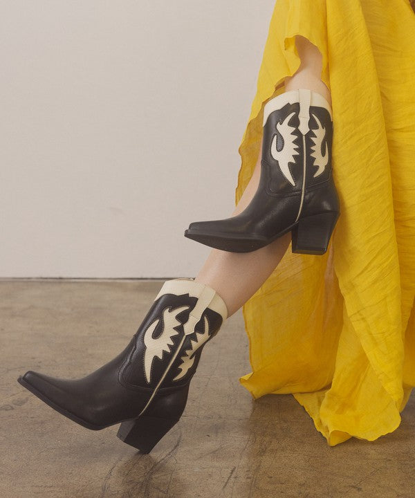 OASIS SOCIETY Houston - Layered Panel Cowboy Boots - lolaluxeshop