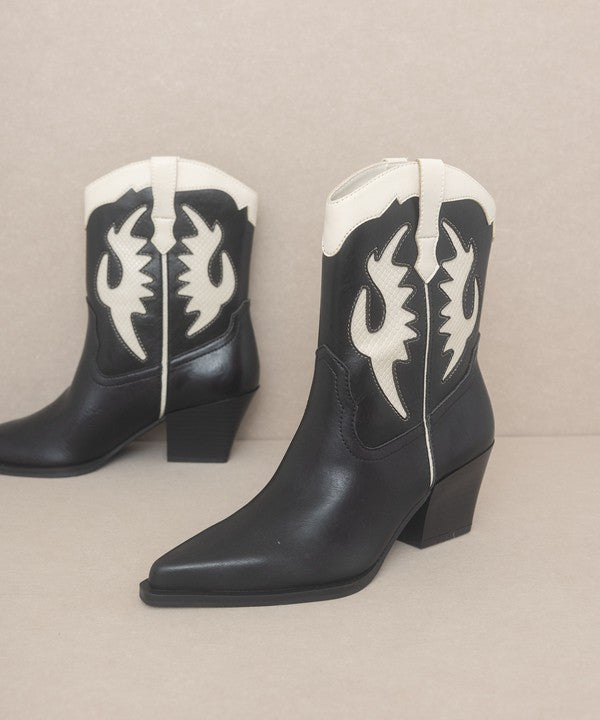 OASIS SOCIETY Houston - Layered Panel Cowboy Boots - lolaluxeshop