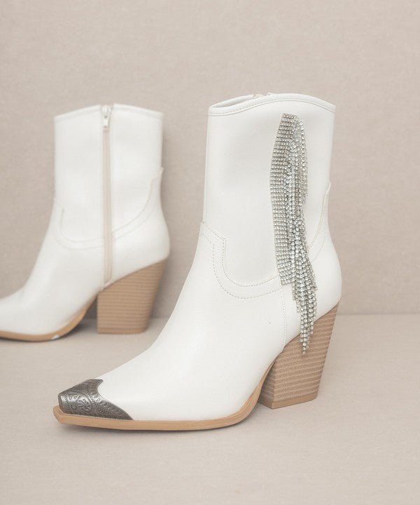 OASIS SOCIETY Kai - Rhinestone Fringe Boots - lolaluxeshop