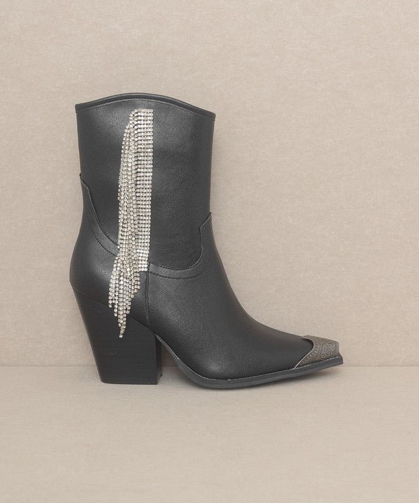 OASIS SOCIETY Kai - Rhinestone Fringe Boots - lolaluxeshop