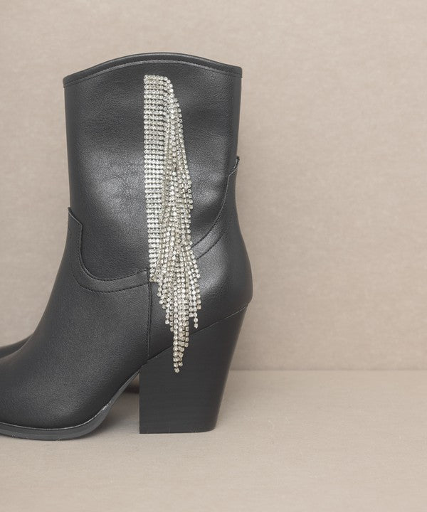 OASIS SOCIETY Kai - Rhinestone Fringe Boots - lolaluxeshop