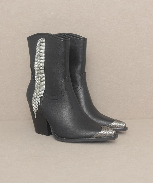 OASIS SOCIETY Kai - Rhinestone Fringe Boots - lolaluxeshop