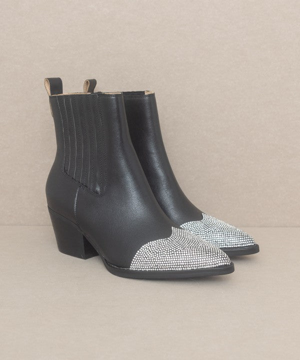 OASIS SOCIETY Zuri - Rhinestone Toed Booties - lolaluxeshop