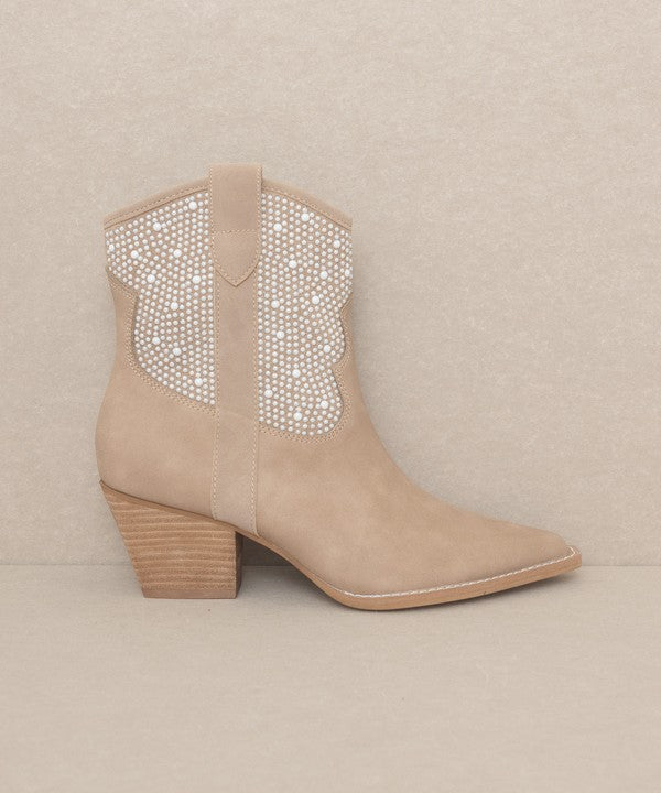 OASIS SOCIETY Cannes - Pearl Studded Western Boots - lolaluxeshop