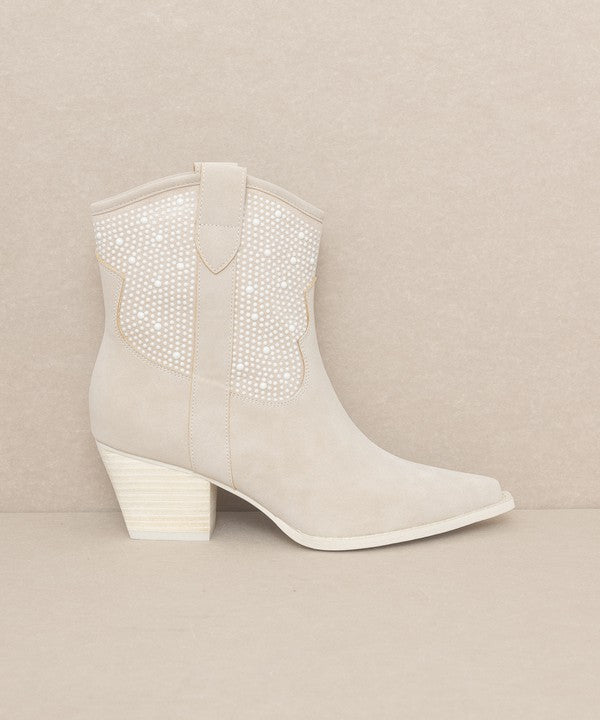 OASIS SOCIETY Cannes - Pearl Studded Western Boots - lolaluxeshop