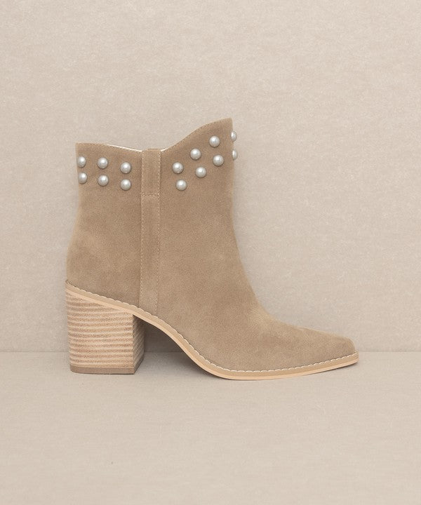 OASIS SOCIETY Alofi - Studded Collar Booties - lolaluxeshop