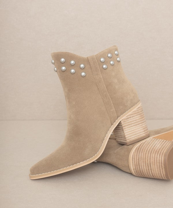 OASIS SOCIETY Alofi - Studded Collar Booties - lolaluxeshop