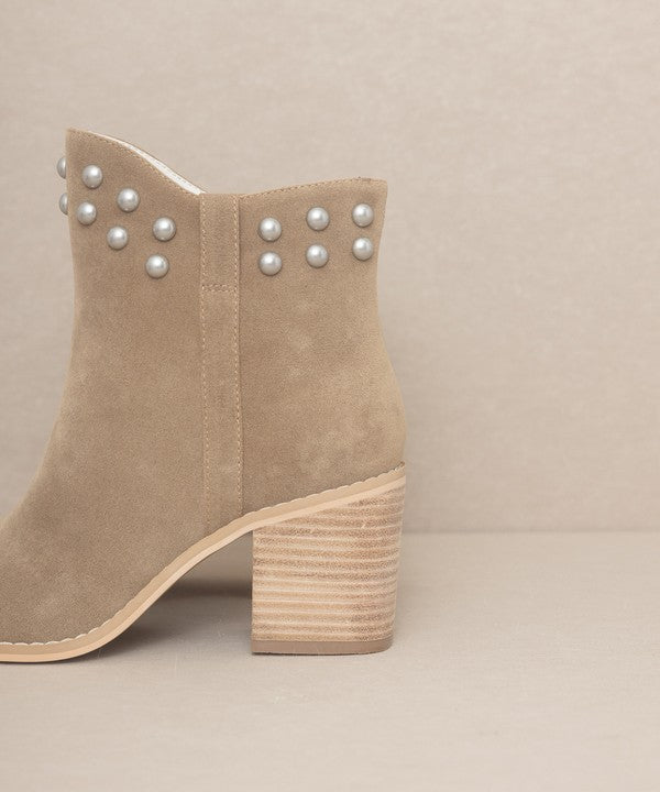 OASIS SOCIETY Alofi - Studded Collar Booties - lolaluxeshop