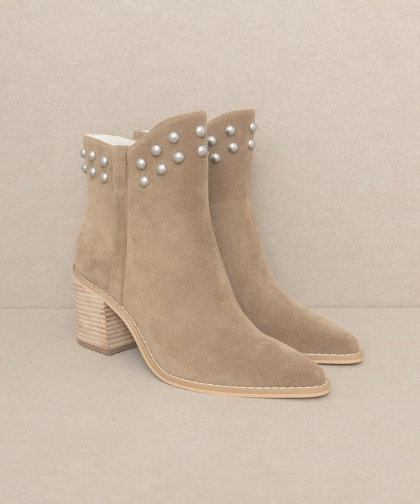 OASIS SOCIETY Alofi - Studded Collar Booties - lolaluxeshop