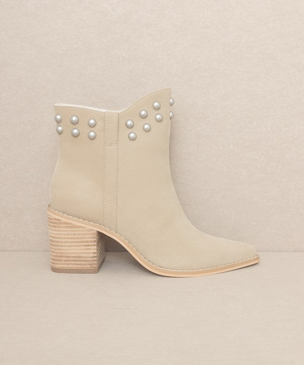 OASIS SOCIETY Alofi - Studded Collar Booties - lolaluxeshop