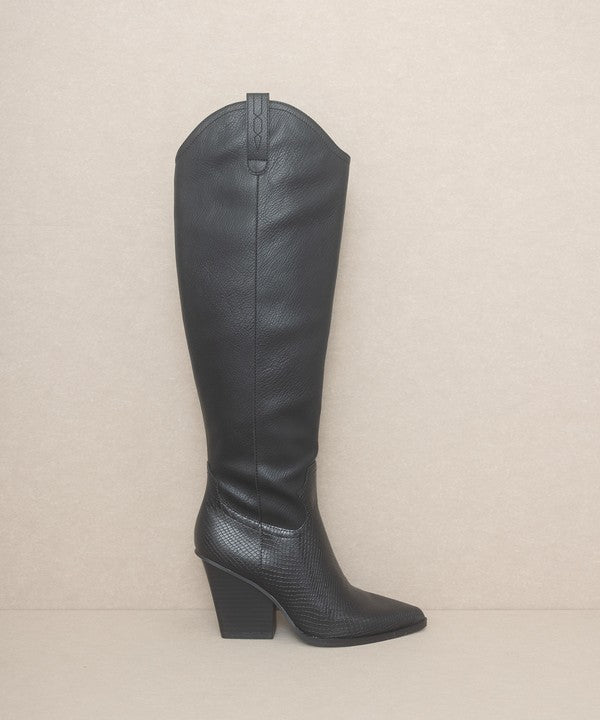 OASIS SOCIETY Barcelona - Knee High Western Boots - lolaluxeshop