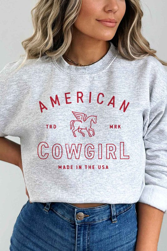 AMERICAN COWGIRL GRAPHIC SWEATSHIRT - lolaluxeshop