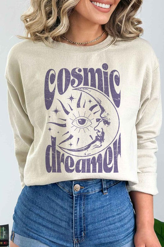 COSMIC DREAMER GRAPHIC SWEATSHIRT - lolaluxeshop