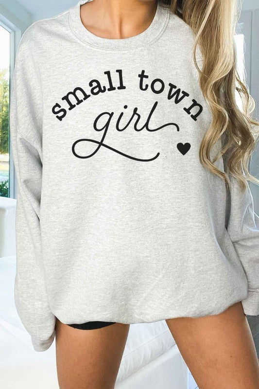 SMALL TOWN GIRL OVERSIZED SWEATSHIRT - lolaluxeshop