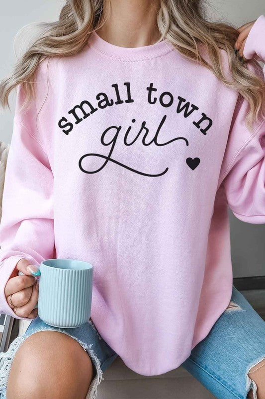 SMALL TOWN GIRL OVERSIZED SWEATSHIRT - lolaluxeshop