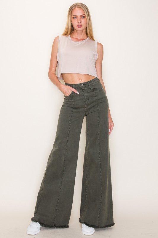 Wide leg, denim pants,  jeans, western - lolaluxeshop