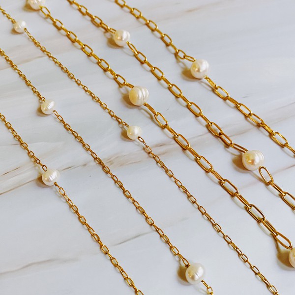 Freshwater Pearl Long Chain Necklace - lolaluxeshop