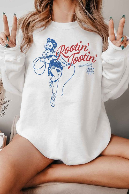 ROOTIN TOOTIN COUNTRY GRAPHIC SWEATSHIRT - lolaluxeshop