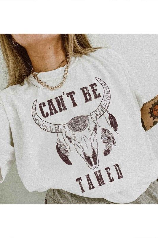 CANT BE TAMED CATTLE GRAPHIC TEE / T-SHIRT - lolaluxeshop