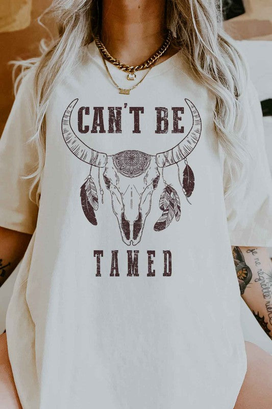 CANT BE TAMED CATTLE GRAPHIC TEE / T-SHIRT - lolaluxeshop