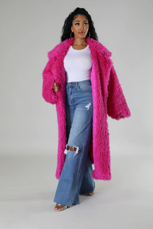 ATHINA Fuzzy Fur Winter Heavy Jacket - lolaluxeshop