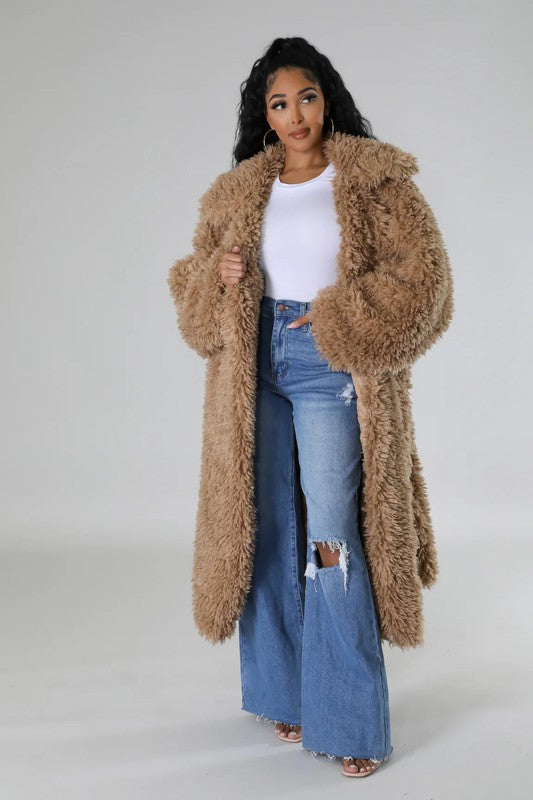 ATHINA Fuzzy Fur Winter Heavy Jacket - lolaluxeshop