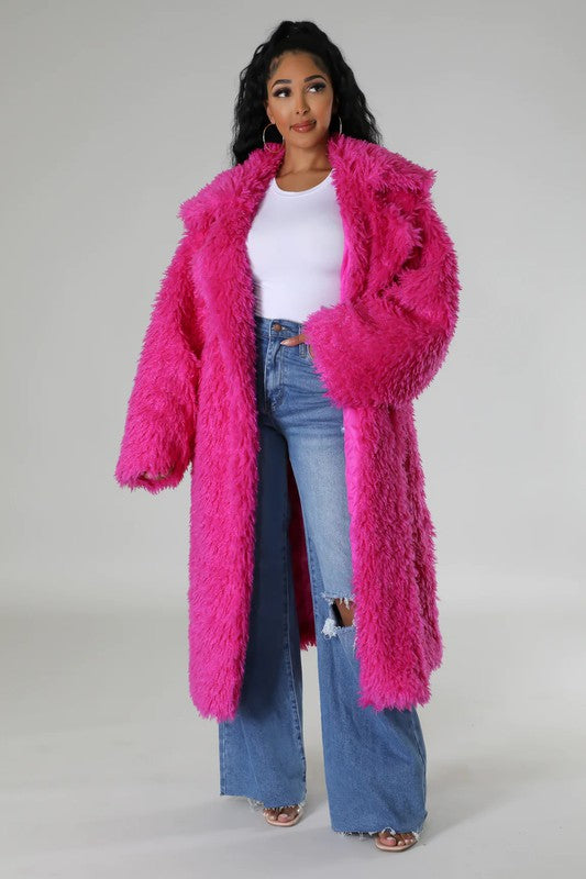 ATHINA Fuzzy Fur Winter Heavy Jacket - lolaluxeshop