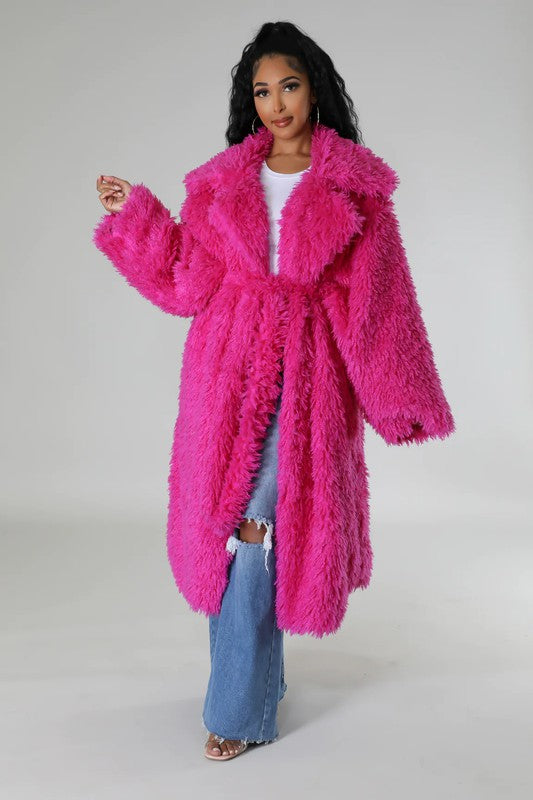 ATHINA Fuzzy Fur Winter Heavy Jacket - lolaluxeshop