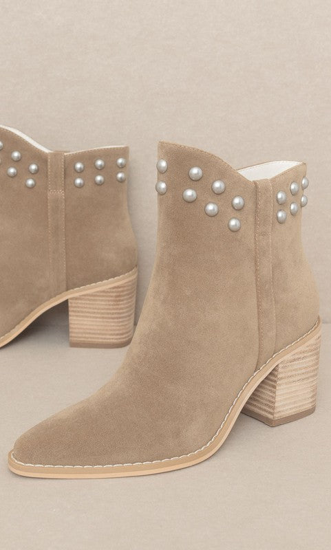 OASIS SOCIETY Alofi - Studded Collar Booties - lolaluxeshop