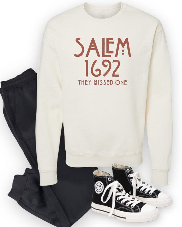 Salem 1692 They Missed One Crew Sweatshirt - lolaluxeshop