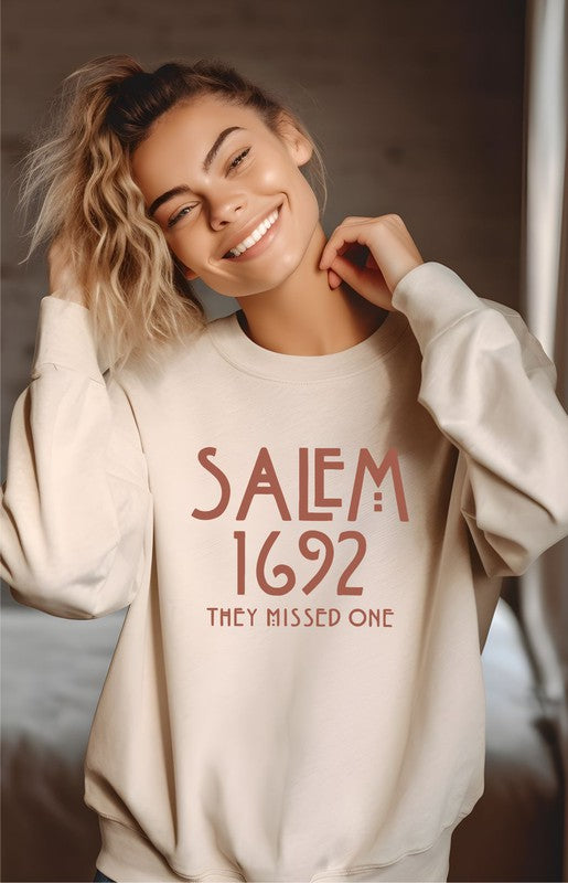 Salem 1692 They Missed One Crew Sweatshirt - lolaluxeshop