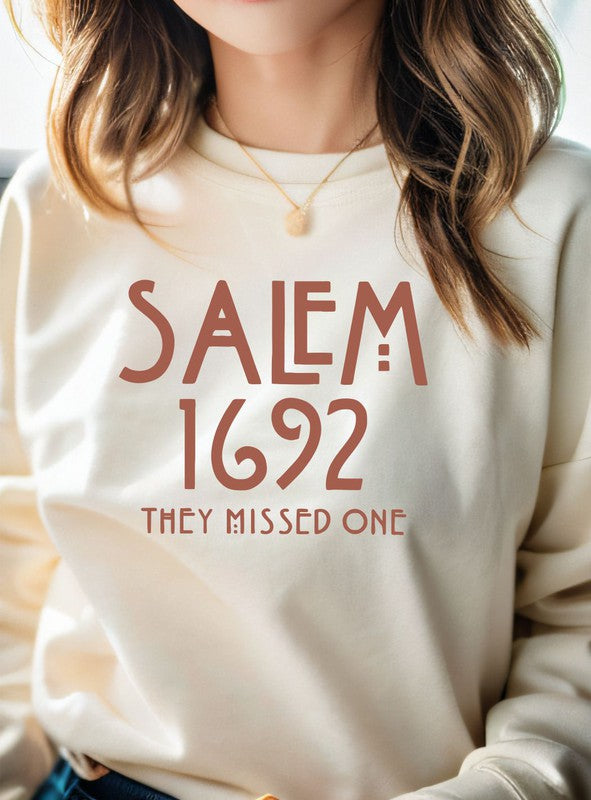 Salem 1692 They Missed One Crew Sweatshirt - lolaluxeshop