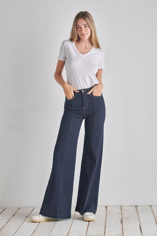 Wide leg, denim pants,  jeans, western - lolaluxeshop