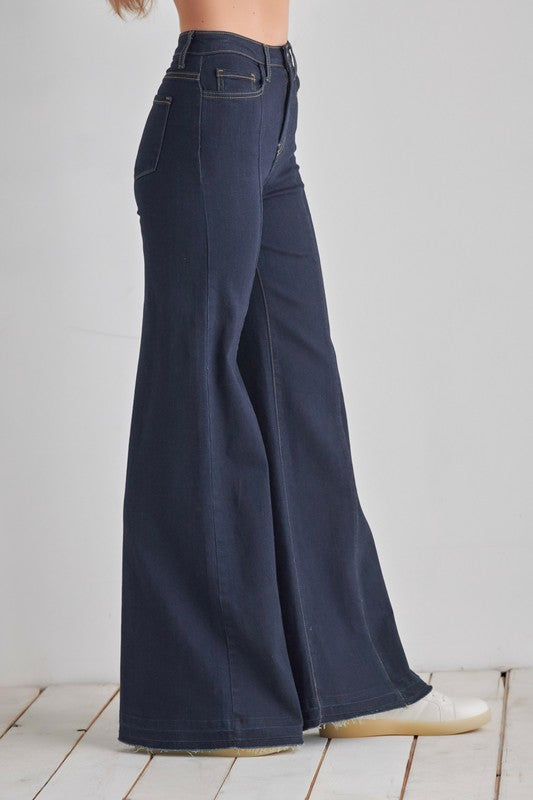 Wide leg, denim pants,  jeans, western - lolaluxeshop