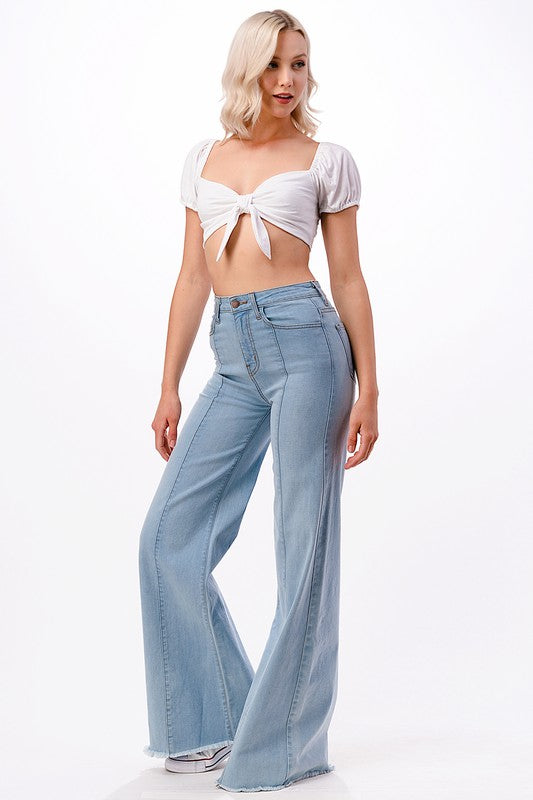 Wide leg, denim pants,  jeans, western - lolaluxeshop