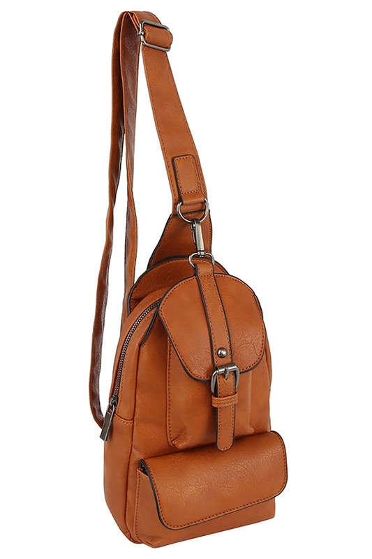 Buckle Pocket Sling Bag Backpack - lolaluxeshop