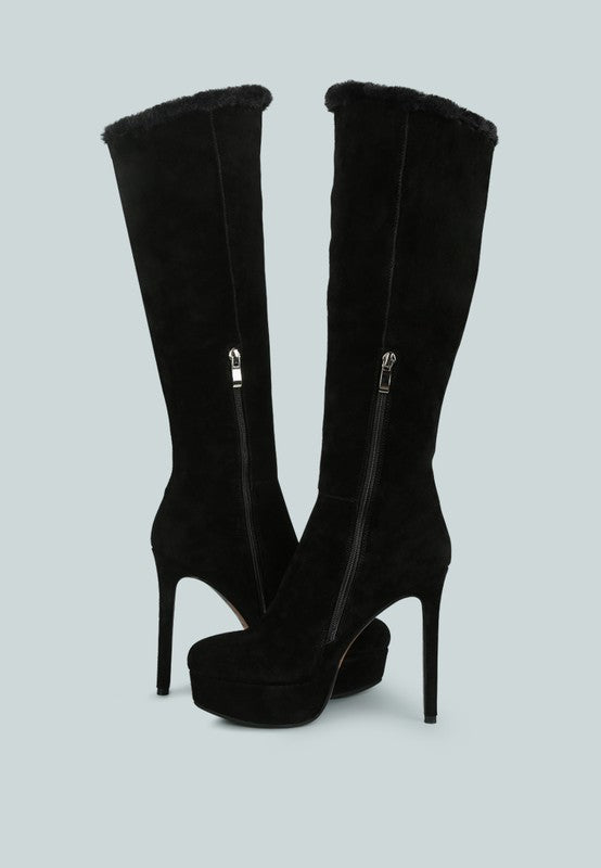 SALDANA Convertible Suede Leather High Boots - lolaluxeshop