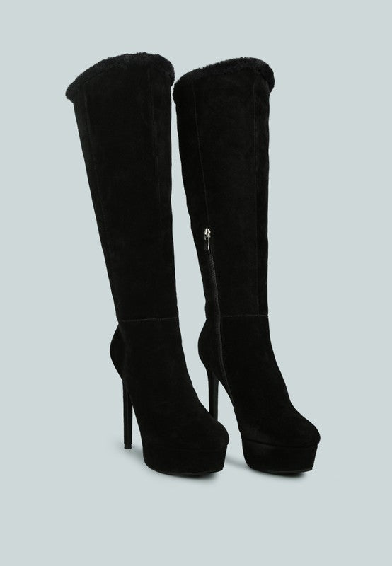 SALDANA Convertible Suede Leather High Boots - lolaluxeshop