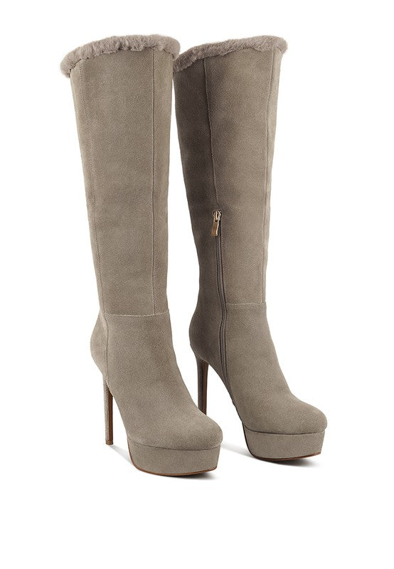 SALDANA Convertible Suede Leather High Boots - lolaluxeshop