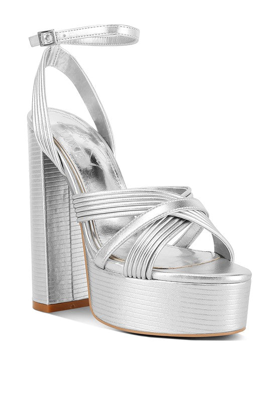 Splendid Cross Strap High Heeled Sandals - lolaluxeshop