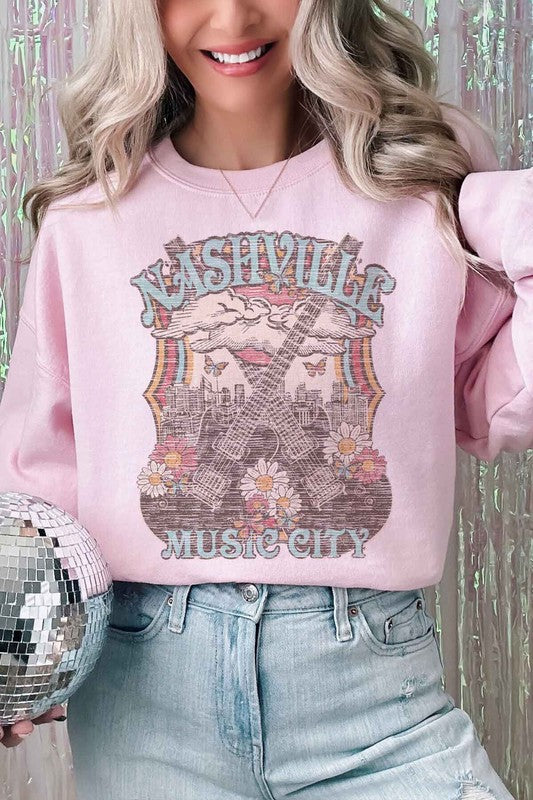 NASHVILLE MUSIC CITY OVERSIZED SWEATSHIRT