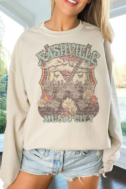 NASHVILLE MUSIC CITY OVERSIZED SWEATSHIRT