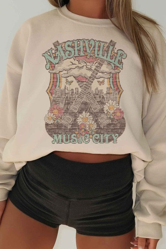 NASHVILLE MUSIC CITY OVERSIZED SWEATSHIRT