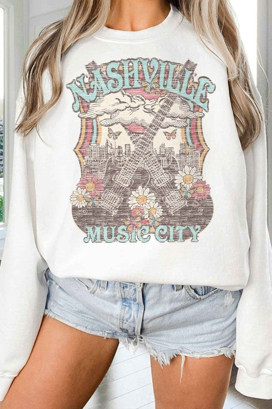 NASHVILLE MUSIC CITY OVERSIZED SWEATSHIRT