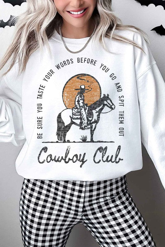 WESTERN COWBOY CLUB OVERSIZED SWEATSHIRT - lolaluxeshop