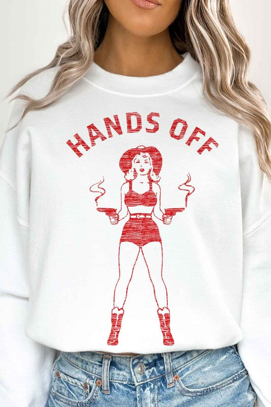 HANDS OFF COWGIRL OVERSIZED SWEATSHIRT - lolaluxeshop